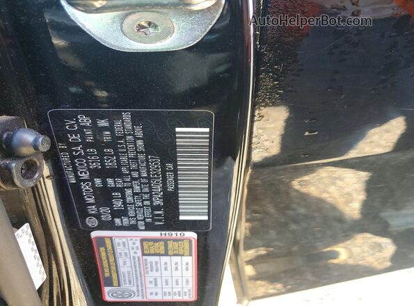 3KPA24AD5LE329537 2020 KIA RIO Black Вид наклейки з VIN-кодом