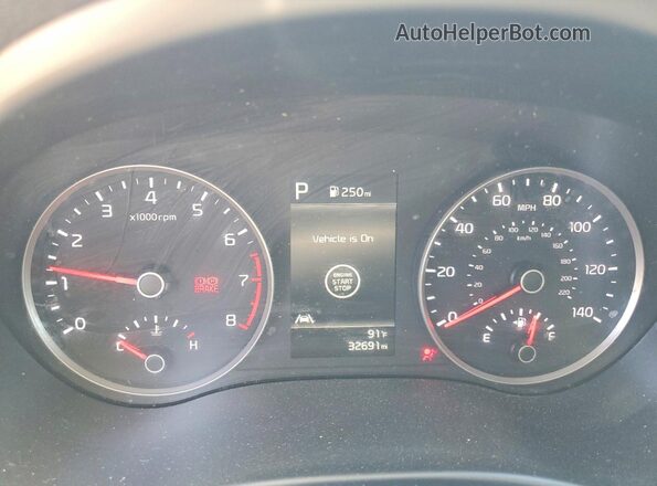 3KPA24AD5ME382398 2021 KIA RIO Gray Instrument cluster view
