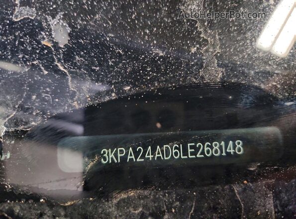 3KPA24AD6LE268148 2020 KIA RIO Black Вид підкапотного простору