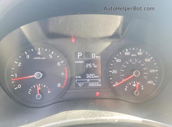 3KPA24AD6NE510018 2022 KIA RIO Gray Вид щитка приладів