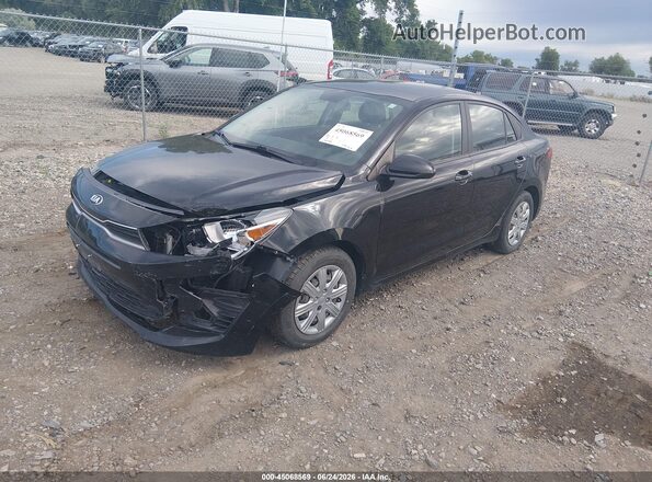 3KPA24AD7ME385514 2021 KIA RIO Black Vista tres cuartos delantera izquierda