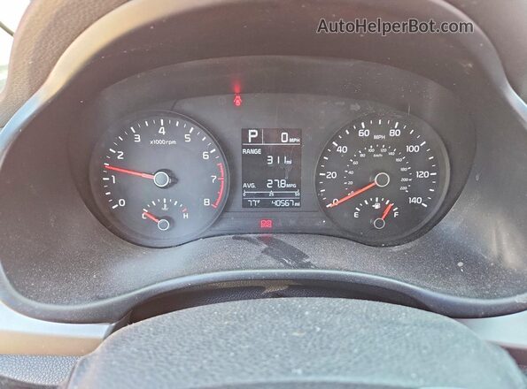 3KPA24AD7NE448919 2022 KIA RIO Burgundy Widok zestawu wskaźników