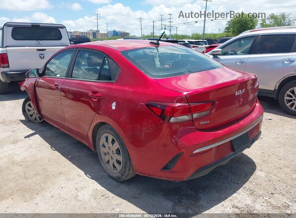 3KPA24AD7NE499451 2022 KIA RIO Red უკანა მარცხენა