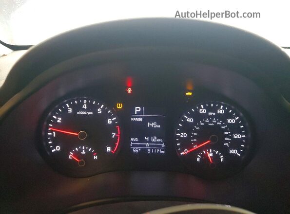 3KPA24AD8LE286568 2020 KIA RIO Red Instrument cluster view