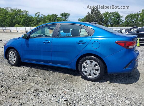 3KPA24AD8NE438495 2022 KIA RIO Blue Задня ліва чверть