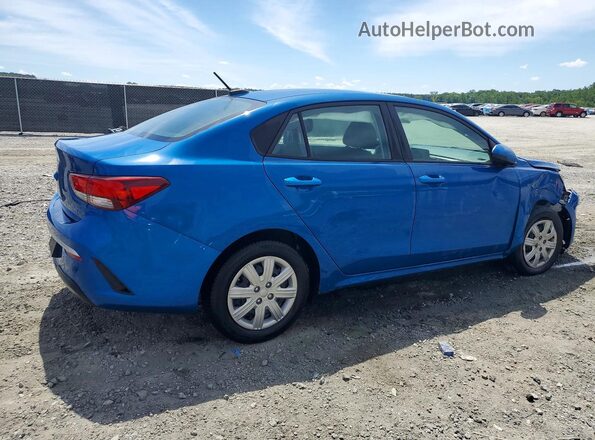 3KPA24AD8NE438495 2022 KIA RIO Blue Задня права чверть