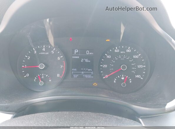 3KPA24AD9LE274722 2020 KIA RIO White Widok tylnych siedzeń