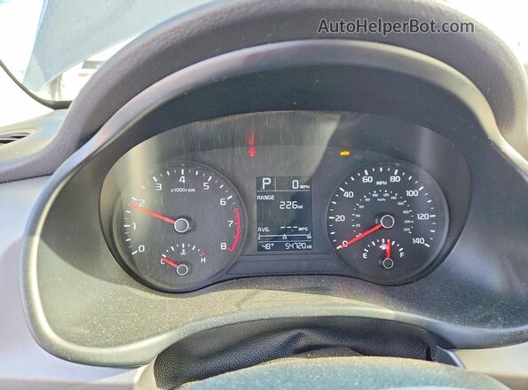 3KPA24AD9LE327869 2020 KIA RIO Gray Սարքավորումների վահանակի տեսք