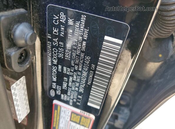 3KPA24AD9ME401406 2021 KIA RIO Black 