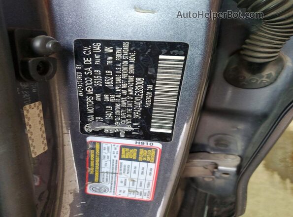 3KPA24ADXLE283008 2020 KIA RIO Gray VIN կոդի պիտակի տեսք
