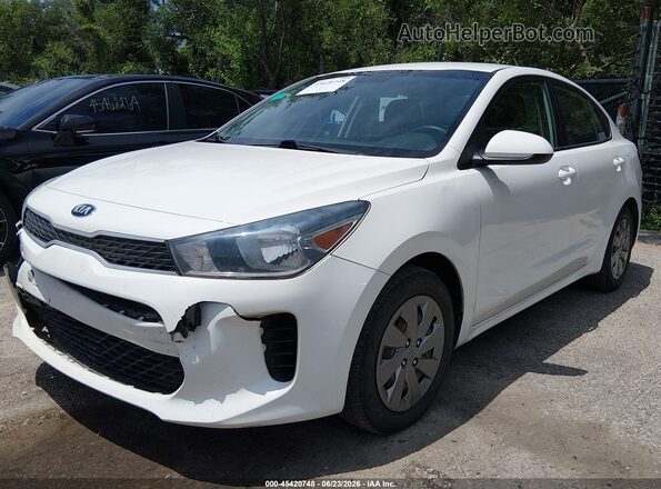 3KPA24ADXLE333342 2020 KIA RIO White Առջևի ձախ երեք քառորդ տեսարան