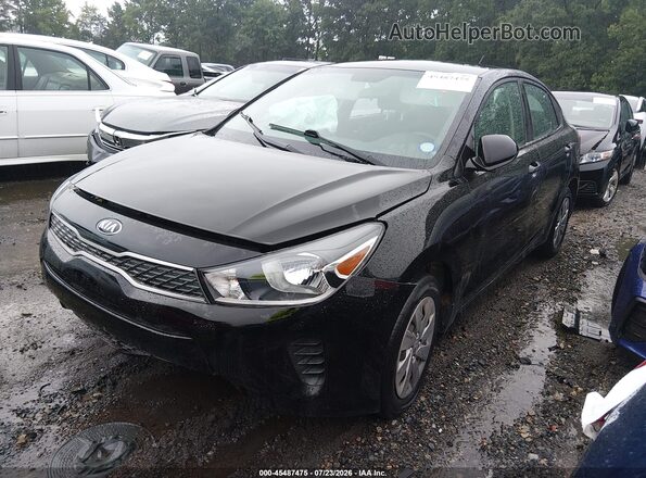 3KPA24ADXLE362890 2020 KIA RIO Black Առջևի ձախ երեք քառորդ տեսարան