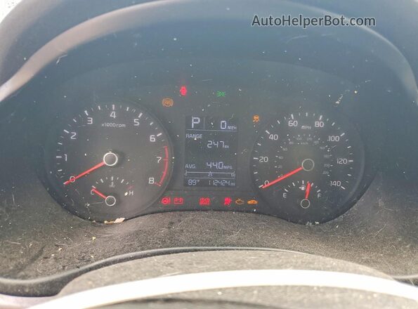 3KPA24ADXNE439356 2022 KIA RIO White Widok zestawu wskaźników