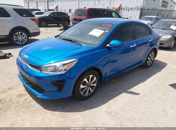 3KPA24ADXNE481395 2022 KIA RIO Blue Front left