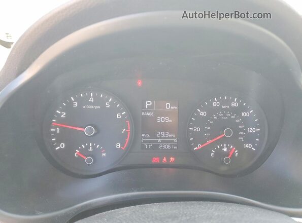 3KPA25AB9JE094271 2018 KIA RIO Silver Սարքավորումների վահանակի տեսք