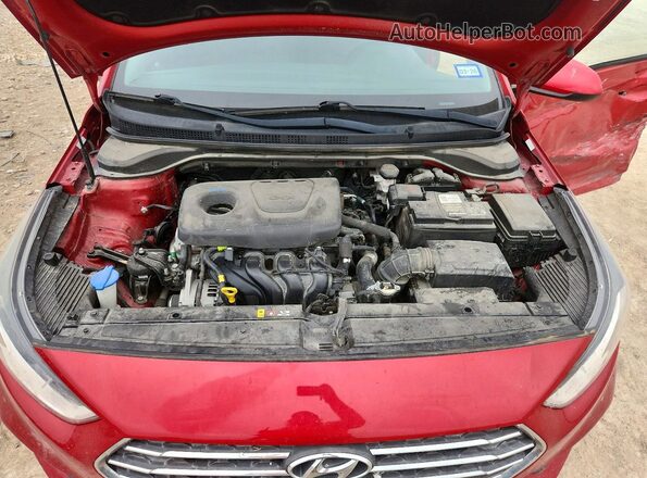 3KPC24A32KE065031 2019 HYUNDAI ACCENT Красный Вид задней части салона
