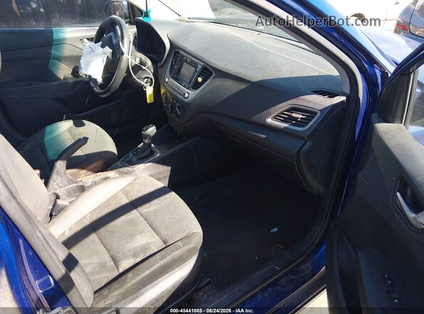 3KPC24A39JE017492 2018 HYUNDAI ACCENT Blue წინა სალონის ხედი