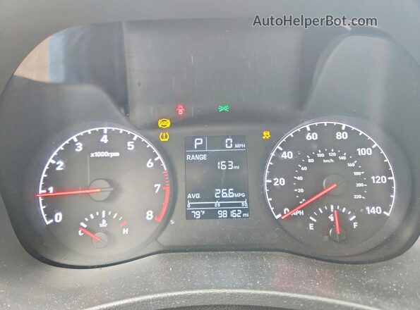 3KPC24A39KE059730 2019 HYUNDAI ACCENT Red Vista del cuadro de instrumentos