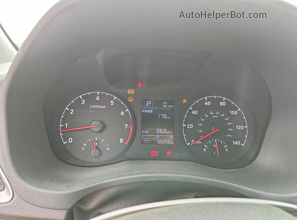 3KPC24A39KE085146 2019 HYUNDAI ACCENT Red Instrument cluster view