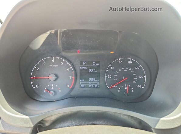 3KPC24A3XJE020790 2018 HYUNDAI ACCENT White Սարքավորումների վահանակի տեսք