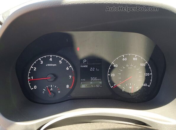 3KPC24A3XKE043861 2019 HYUNDAI ACCENT Blue Widok zestawu wskaźników