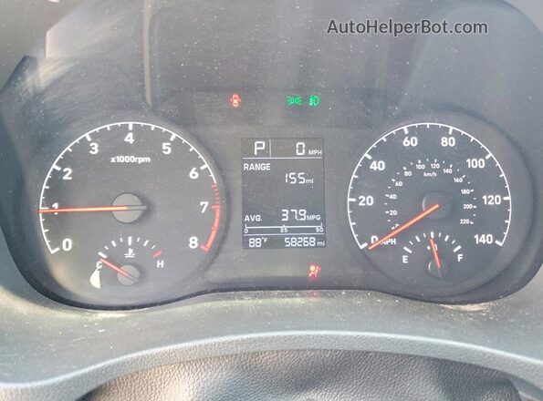 3KPC24A60NE164302 2022 HYUNDAI ACCENT Silver Вид щитка приладів