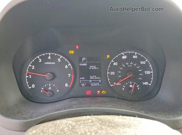 3KPC24A61LE109550 2020 HYUNDAI ACCENT Silver ხელსაწყოთა პანელის ხედი