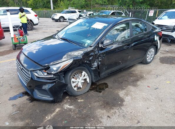 3KPC24A61ME128472 2021 HYUNDAI ACCENT Black Vista tres cuartos delantera izquierda