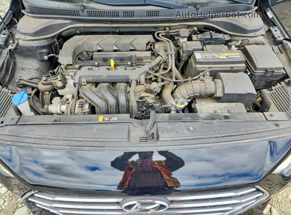 3KPC24A62LE112571 2020 HYUNDAI ACCENT Black Widok wnętrza z tyłu
