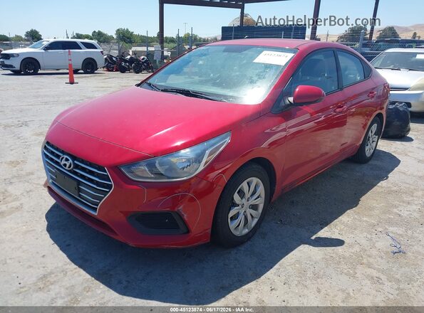 3KPC24A62ME129582 2021 HYUNDAI ACCENT Red Առջևի ձախ երեք քառորդ տեսարան