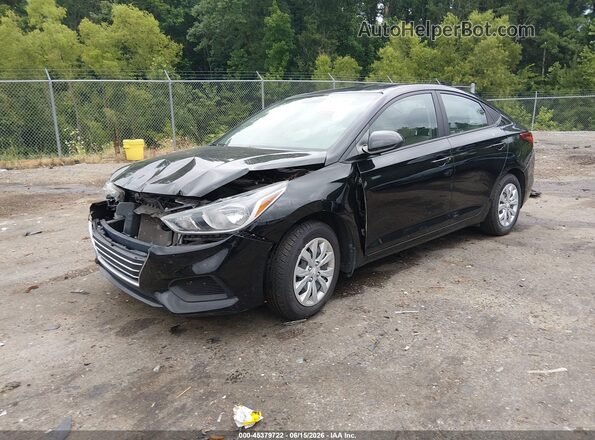 3KPC24A62NE169274 2022 HYUNDAI ACCENT Black წინა მარცხენა ხედი სამი მეოთხედიდან