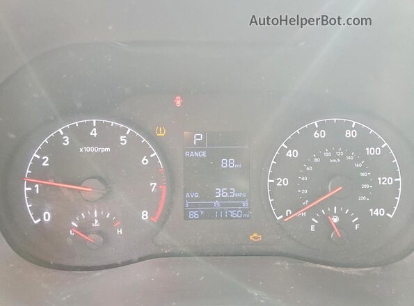 3KPC24A63LE120260 2020 HYUNDAI ACCENT Black Instrument cluster view