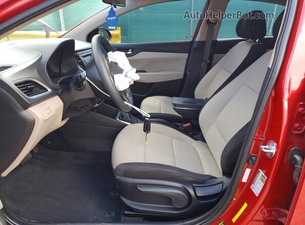 3KPC24A64NE182754 2022 HYUNDAI ACCENT Red Вид салону спереду