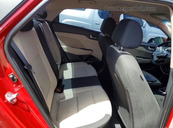 3KPC24A64NE182754 2022 HYUNDAI ACCENT Red Вид задніх сидінь