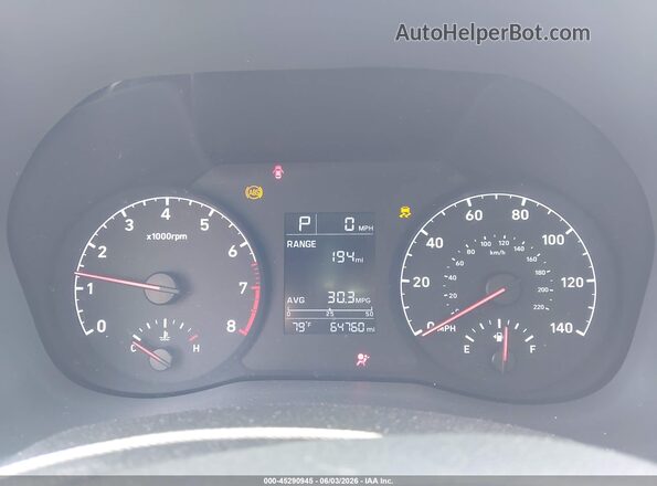 3KPC24A65LE120275 2020 HYUNDAI ACCENT Silver უკანა სავარძლების ხედი