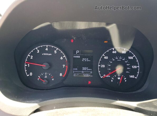3KPC24A65NE154381 2022 HYUNDAI ACCENT Blue Widok zestawu wskaźników
