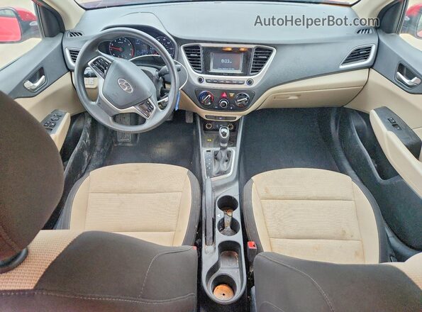 3KPC24A65NE178129 2022 HYUNDAI ACCENT Red Dashboard view