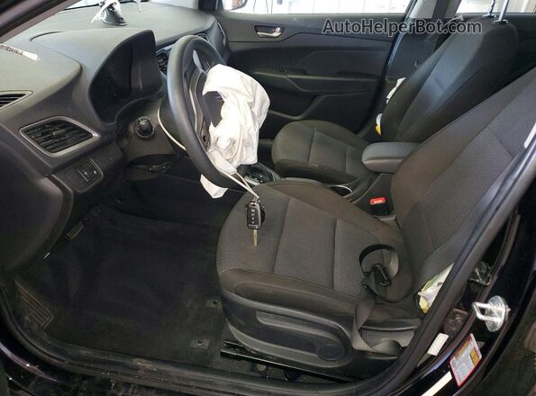 3KPC24A66ME136924 2021 HYUNDAI ACCENT Black წინა სალონის ხედი