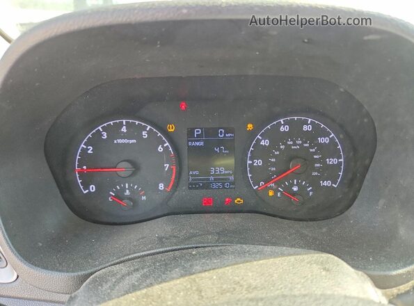 3KPC24A68ME133393 2021 HYUNDAI ACCENT Silver Вид щитка приладів
