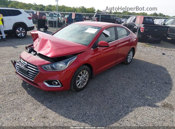 3KPC24A68NE168386 2022 HYUNDAI ACCENT Red წინა მარცხენა ხედი სამი მეოთხედიდან