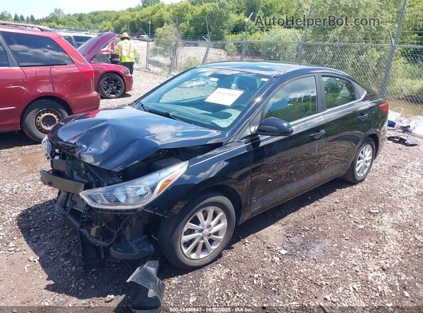 3KPC24A68NE177539 2022 HYUNDAI ACCENT Black წინა მარცხენა ხედი სამი მეოთხედიდან