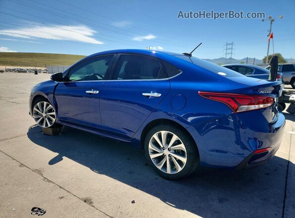 3KPC34A62NE165805 2022 HYUNDAI ACCENT Blue Trasero izquierdo