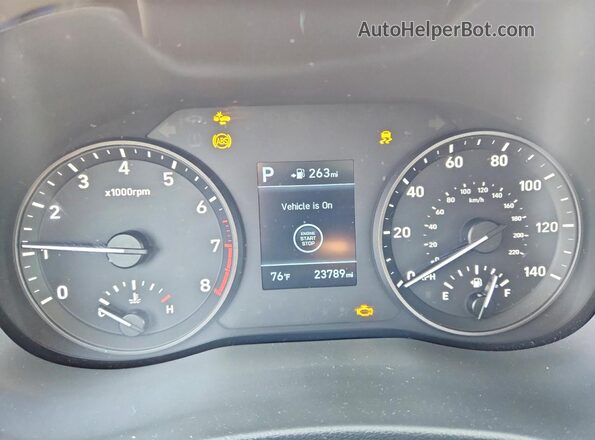 3KPC34A65NE188916 2022 HYUNDAI ACCENT Blue ხელსაწყოთა პანელის ხედი