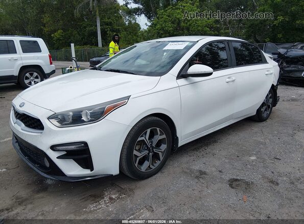 3KPF24AD0LE202944 2020 KIA FORTE White Առջևի ձախ երեք քառորդ տեսարան