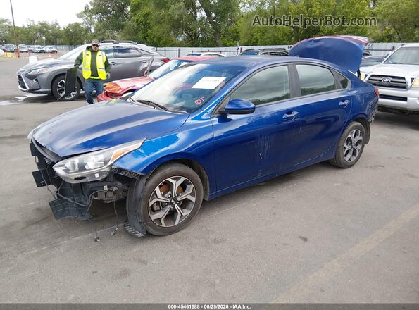 3KPF24AD1KE060540 2019 KIA FORTE Blue Vista tres cuartos delantera izquierda