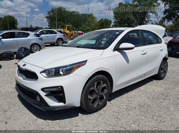 3KPF24AD1KE134913 2019 KIA FORTE White Առջևի ձախ երեք քառորդ տեսարան