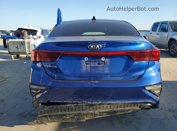 3KPF24AD1KE137956 2019 KIA FORTE Blue უკანა ხედი