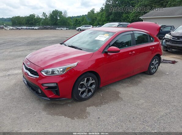 3KPF24AD1ME390178 2021 KIA FORTE Red Առջևի ձախ երեք քառորդ տեսարան