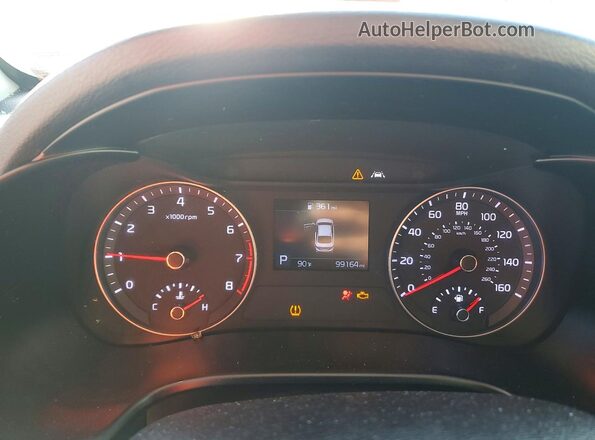 3KPF24AD3KE111908 2019 KIA FORTE White Սարքավորումների վահանակի տեսք