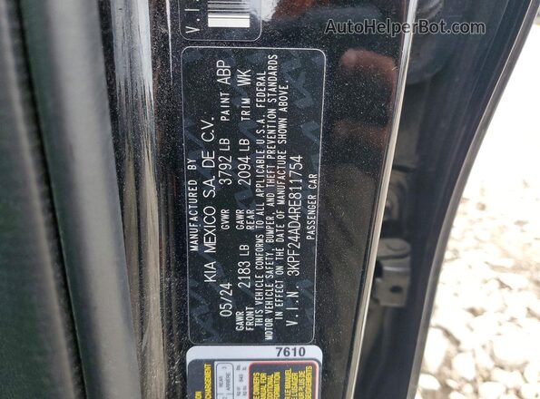 3KPF24AD4RE811754 2024 KIA FORTE Black Вид підкапотного простору